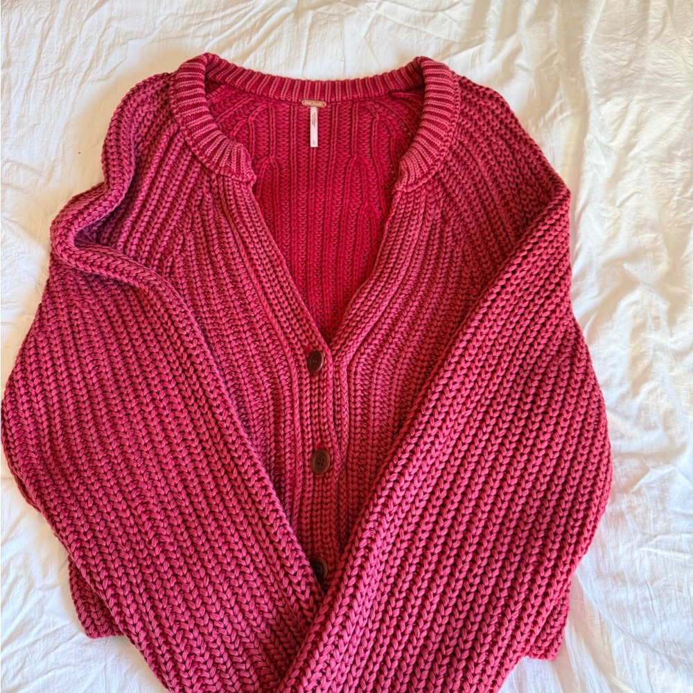 FP Movement by Free People Raspberry Cardigan